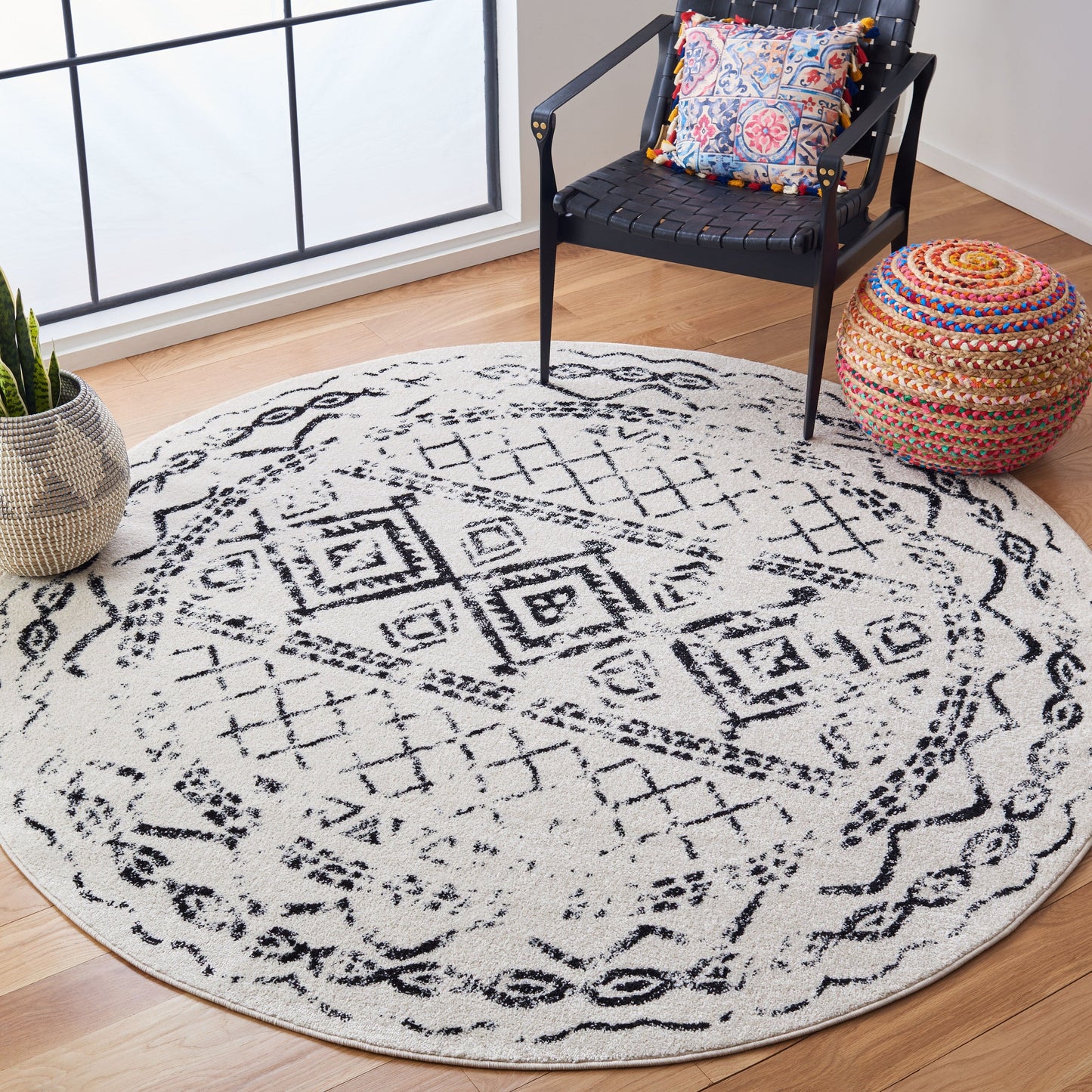 Tapis rustique marocain bohème tribal vieilli SAFAVIEH Tulum Hinnertje