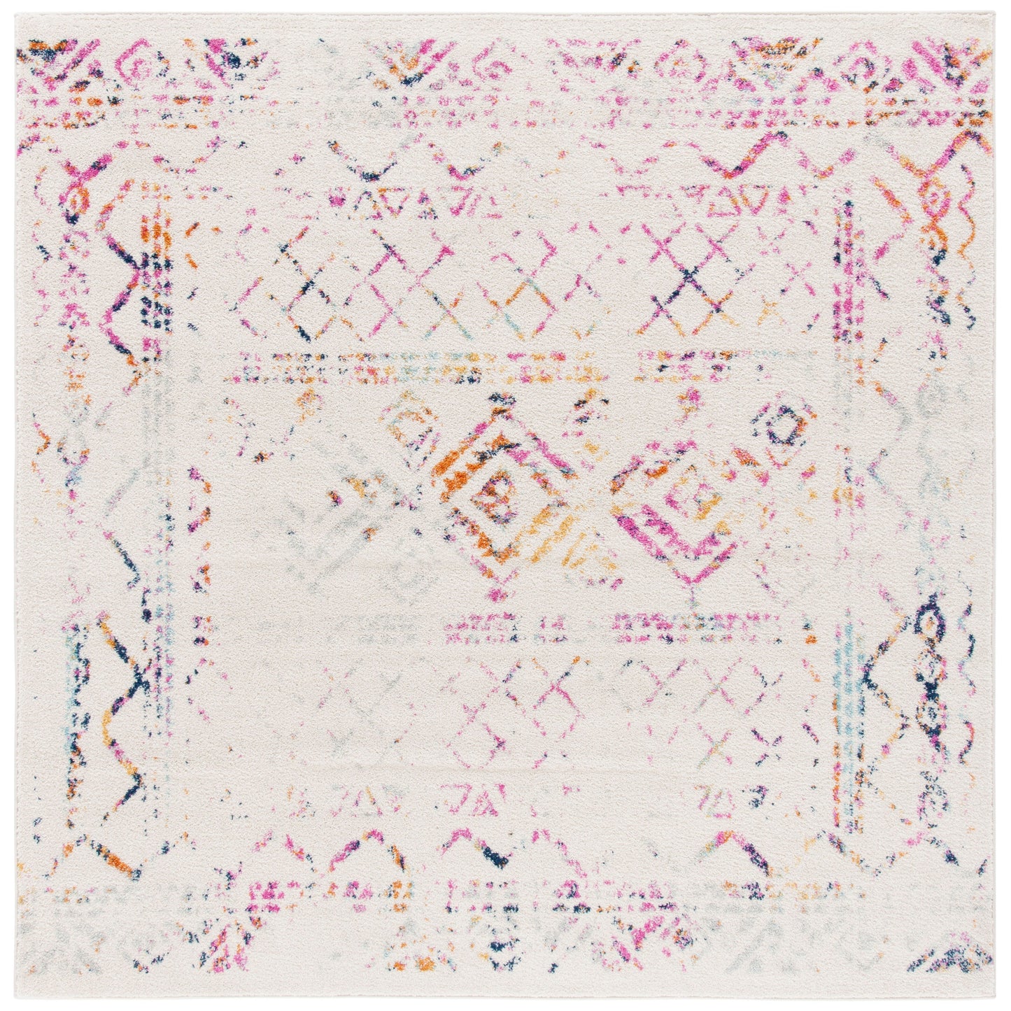 Tapis rustique marocain bohème tribal vieilli SAFAVIEH Tulum Hinnertje