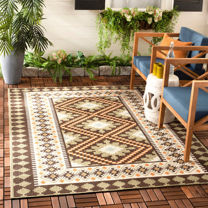Tapis d'intérieur/extérieur imperméable SAFAVIEH Veranda Rita pour terrasse ou jardin