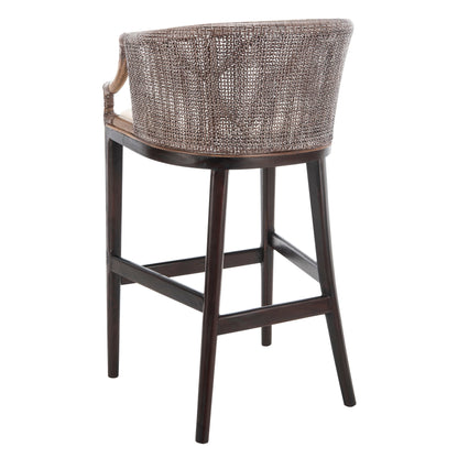 Tabouret de bar SAFAVIEH Virona en rotin 76 cm (22,3 po L x 20,5 po P x 39 po H)