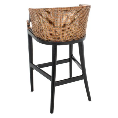 Tabouret de bar SAFAVIEH Virona en rotin 76 cm (22,3 po L x 20,5 po P x 39 po H)