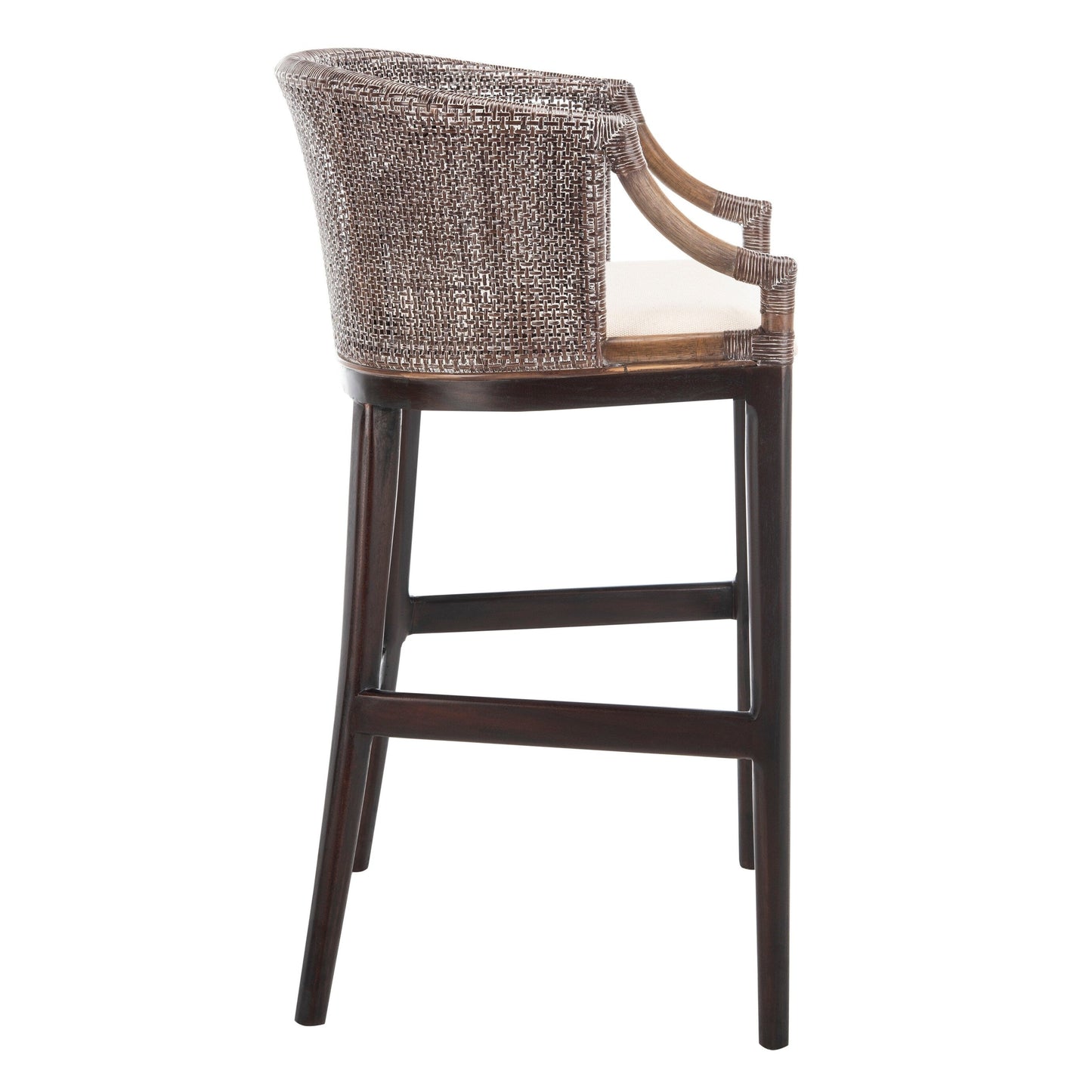 Tabouret de bar SAFAVIEH Virona en rotin 76 cm (22,3 po L x 20,5 po P x 39 po H)