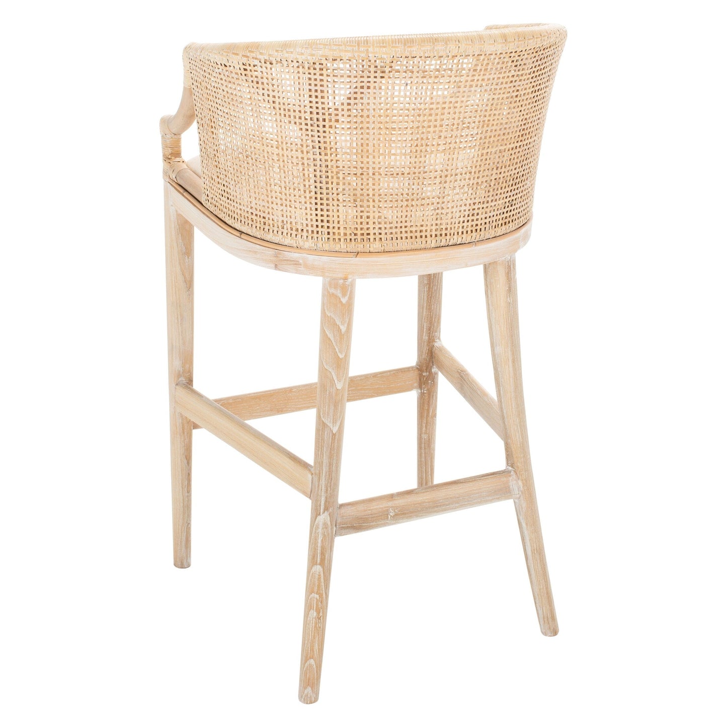 Tabouret de bar SAFAVIEH Virona en rotin 76 cm (22,3 po L x 20,5 po P x 39 po H)