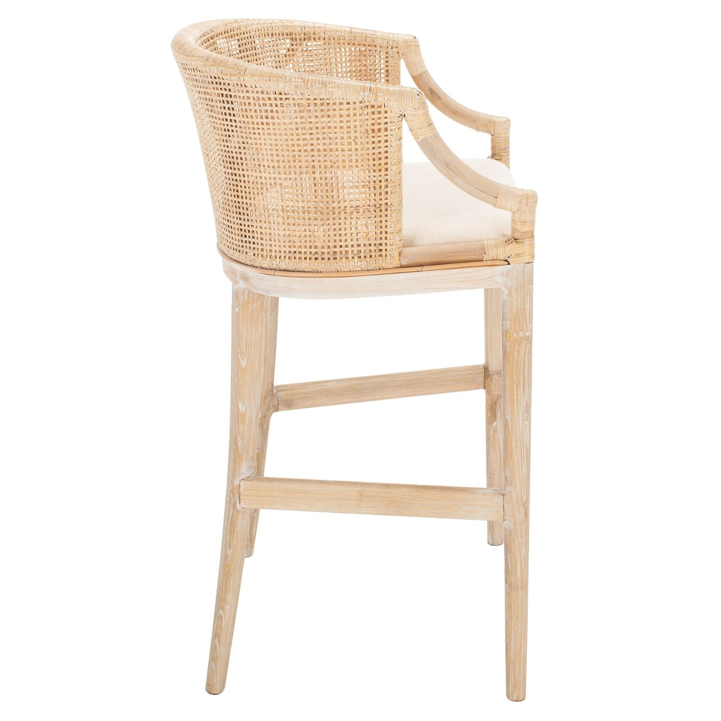 Tabouret de bar SAFAVIEH Virona en rotin 76 cm (22,3 po L x 20,5 po P x 39 po H)