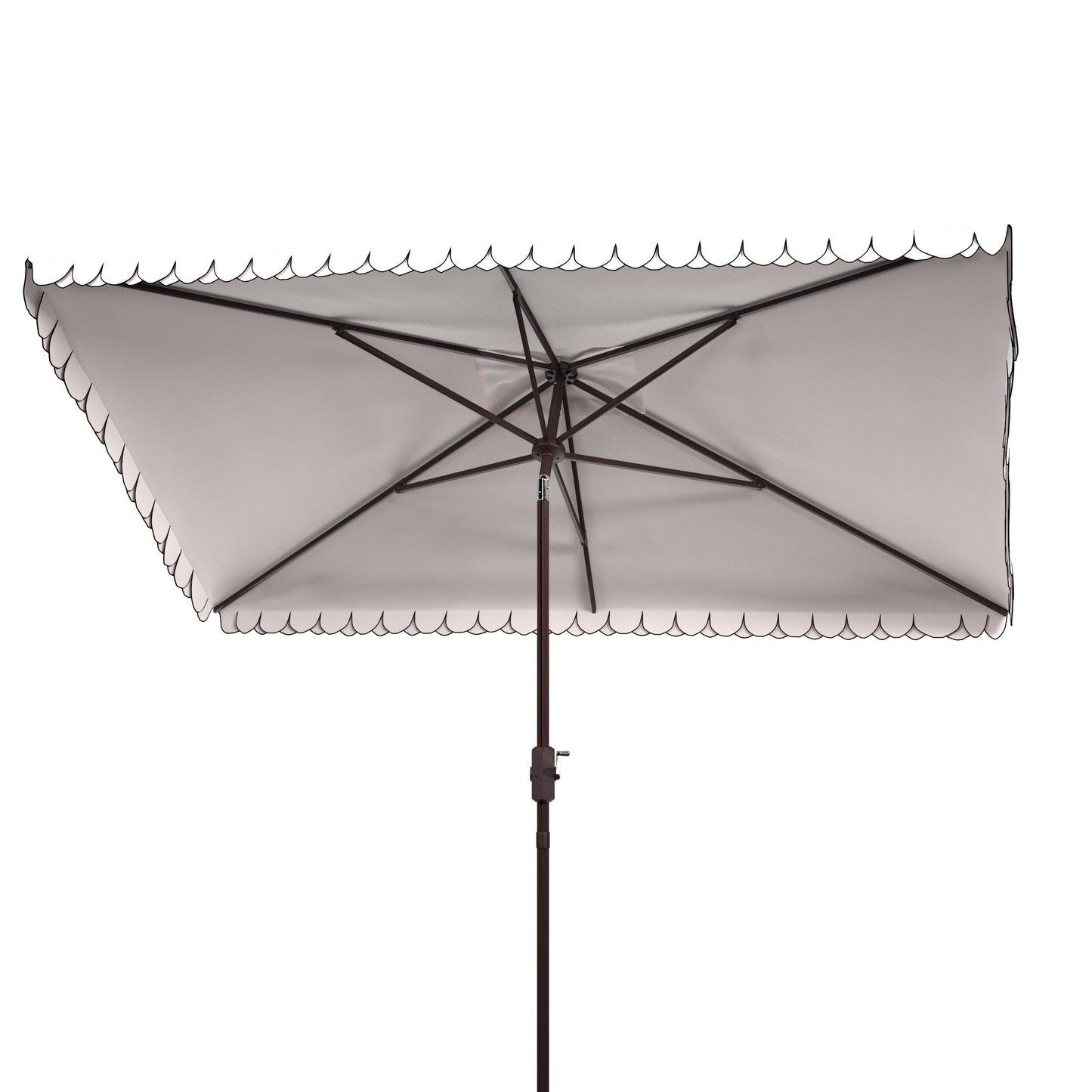 Parasol rectangulaire d'extérieur SAFAVIEH Zariah 6'x10' avec lambrequin