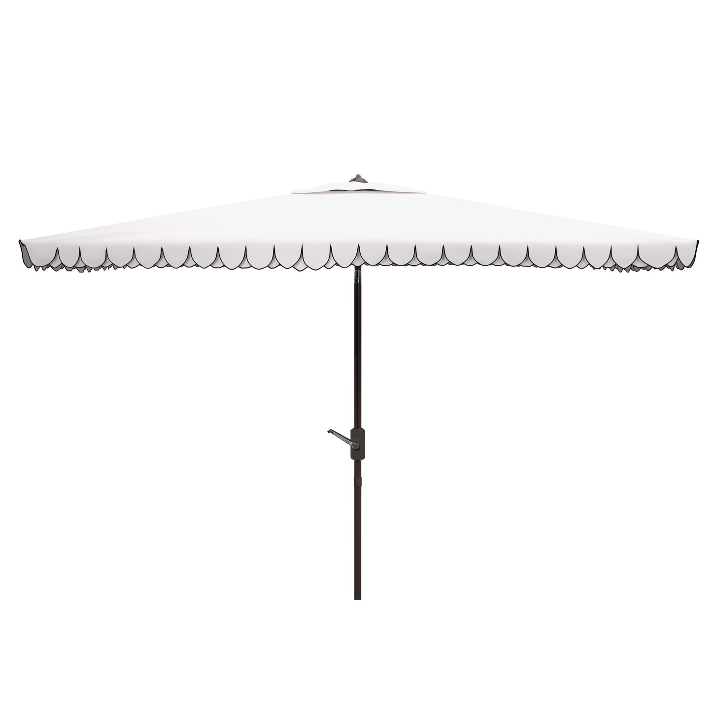 Parasol rectangulaire d'extérieur SAFAVIEH Zariah 6'x10' avec lambrequin