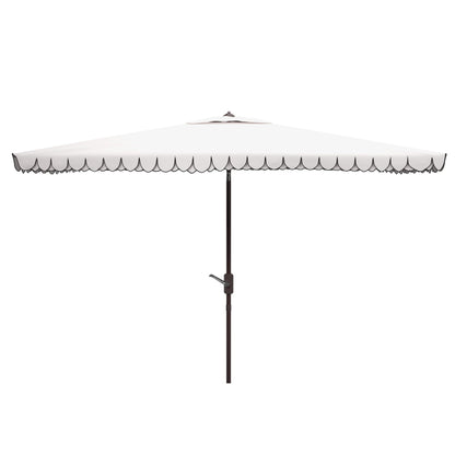 Parasol rectangulaire d'extérieur SAFAVIEH Zariah 6'x10' avec lambrequin