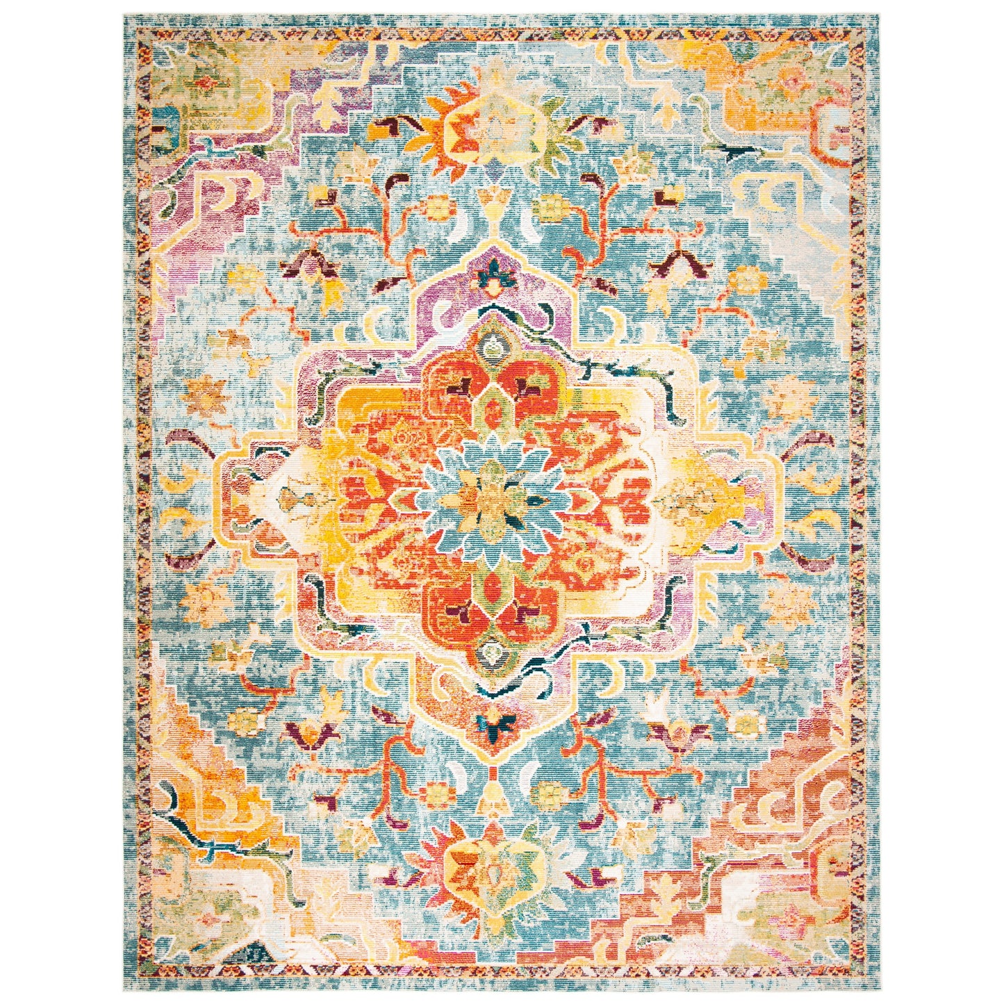 SAFAVIEH, Tapis Médaillon Boho Vintage Crystal Naimat