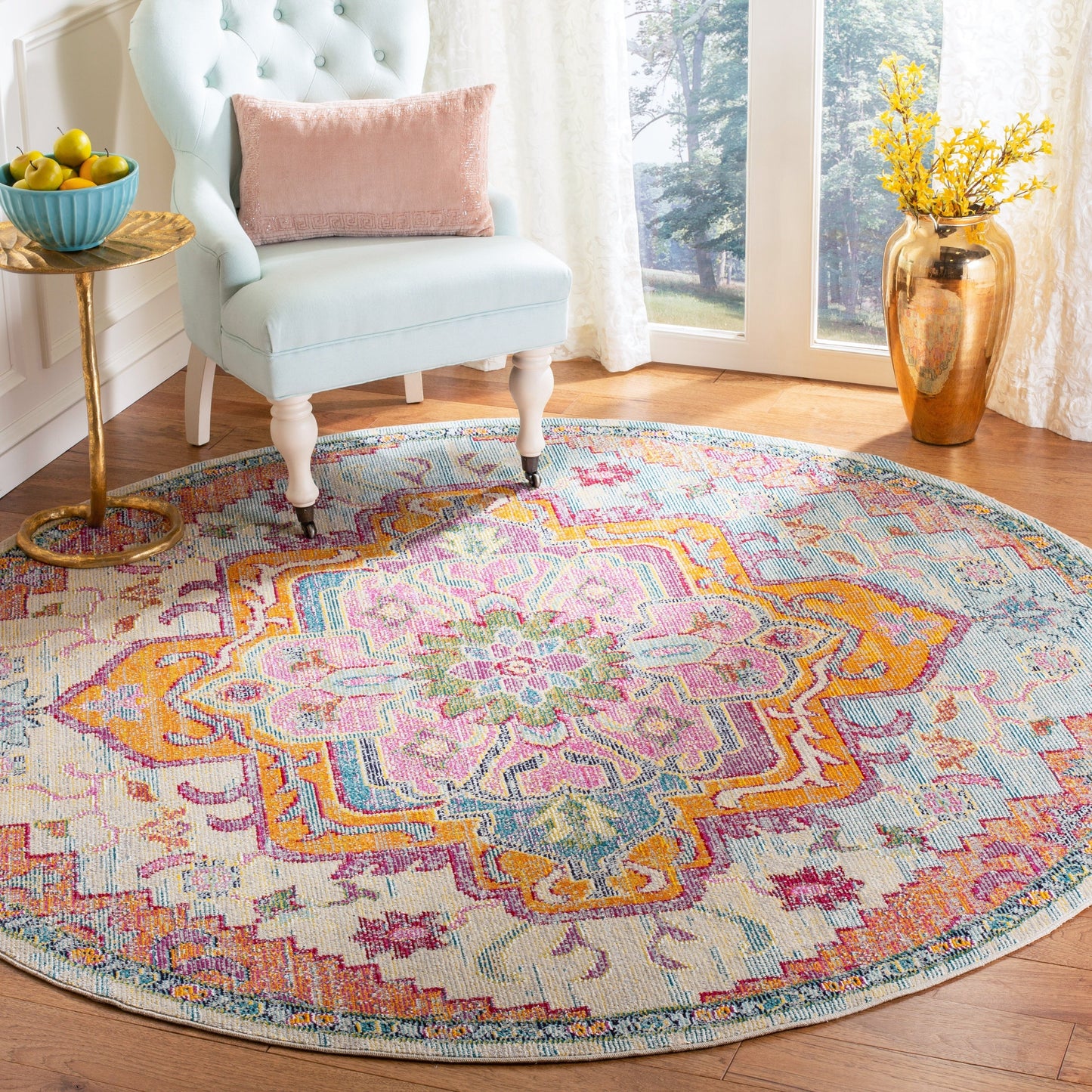 SAFAVIEH, Tapis Médaillon Boho Vintage Crystal Naimat