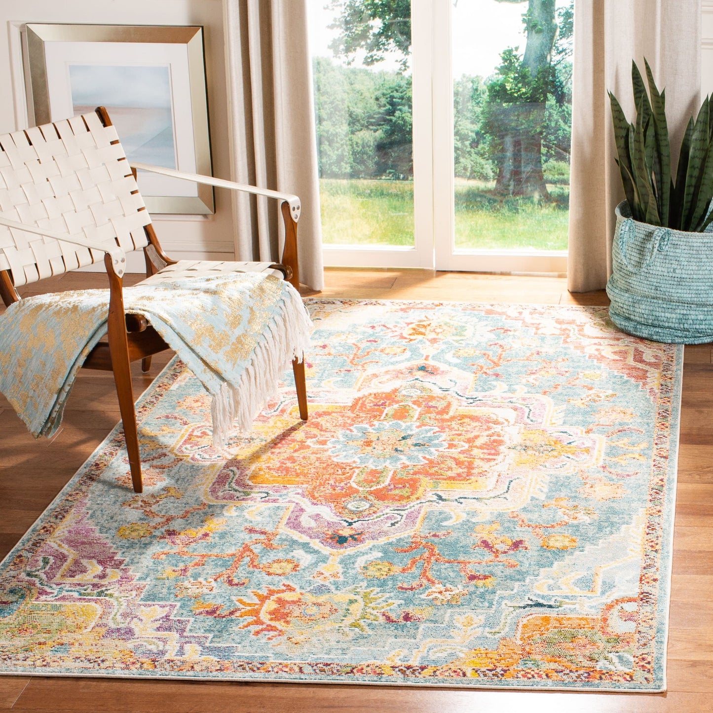 SAFAVIEH, Tapis Médaillon Boho Vintage Crystal Naimat