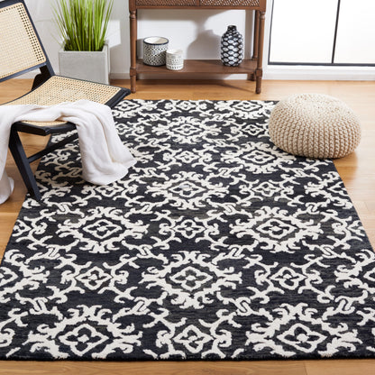 SAFAVIEH, Tapis en laine moderne à motif floral Blossom Vesela, fait main