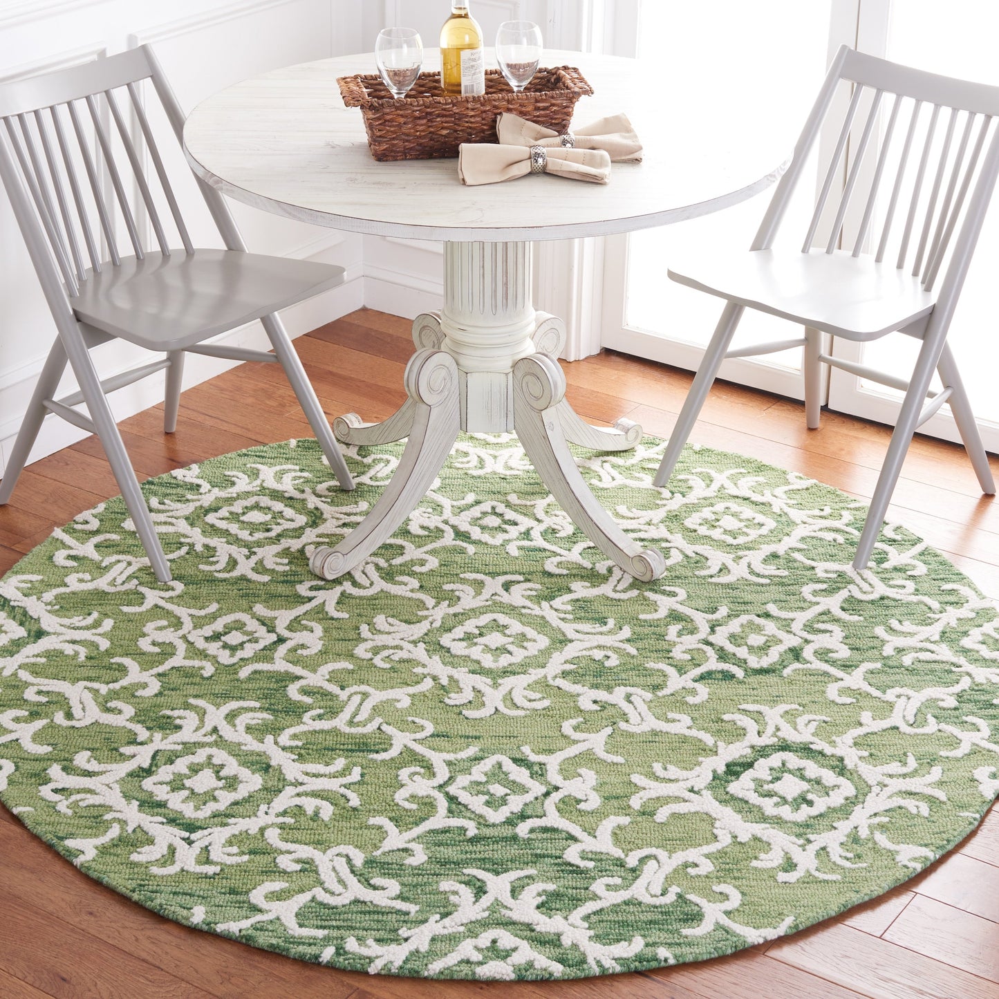 SAFAVIEH, Tapis en laine moderne à motif floral Blossom Vesela, fait main