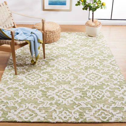 SAFAVIEH, Tapis en laine moderne à motif floral Blossom Vesela, fait main
