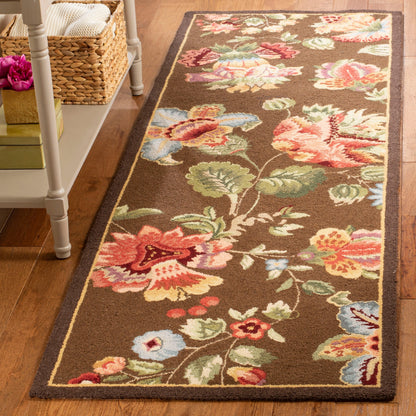 SAFAVIEH, Tapis en laine fait main Chelsea Jurendine style campagne française à motifs floraux