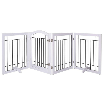 Barrière pour chien SPIRICH extra large de 244 cm et haute de 76 cm avec porte de passage, barrière autoportante en fil de fer, clôture de sécurité pour chiots