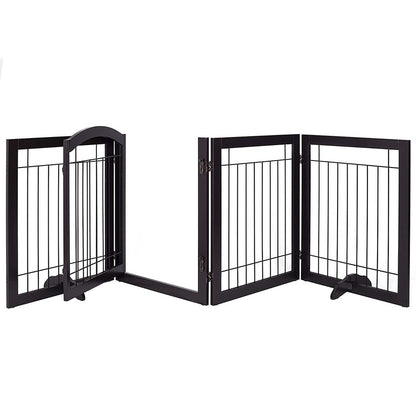 Barrière pour chien SPIRICH extra large de 244 cm et haute de 76 cm avec porte de passage, barrière autoportante en fil de fer, clôture de sécurité pour chiots