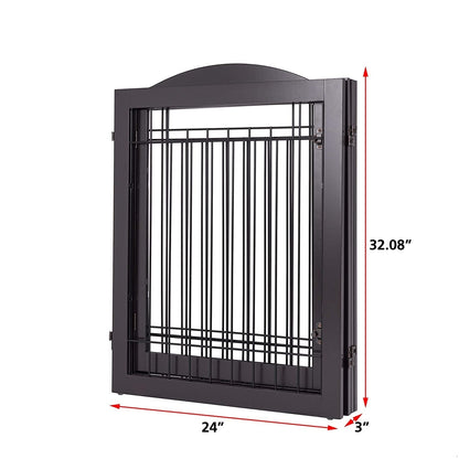 Barrière pour chien SPIRICH extra large de 244 cm et haute de 76 cm avec porte de passage, barrière autoportante en fil de fer, clôture de sécurité pour chiots
