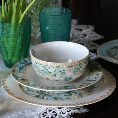 Service de table en porcelaine fine Morris Garden de STP Goods, 24 pièces, pour 6 personnes