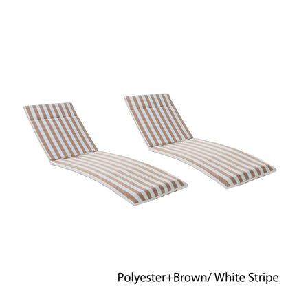 Ensemble de coussins d'extérieur Salem pour chaise longue - Coussins seulement (lot de 2) par Christopher Knight Home - 79,25 cm (L) x 27,50 cm (l) x 1,50 cm (H)