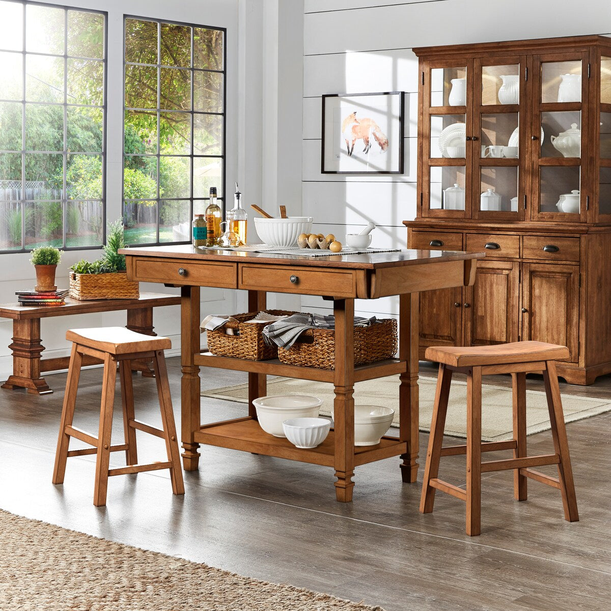 Tabourets de bar sans dossier Salvador II (lot de 2) par iNSPIRE Q Classic