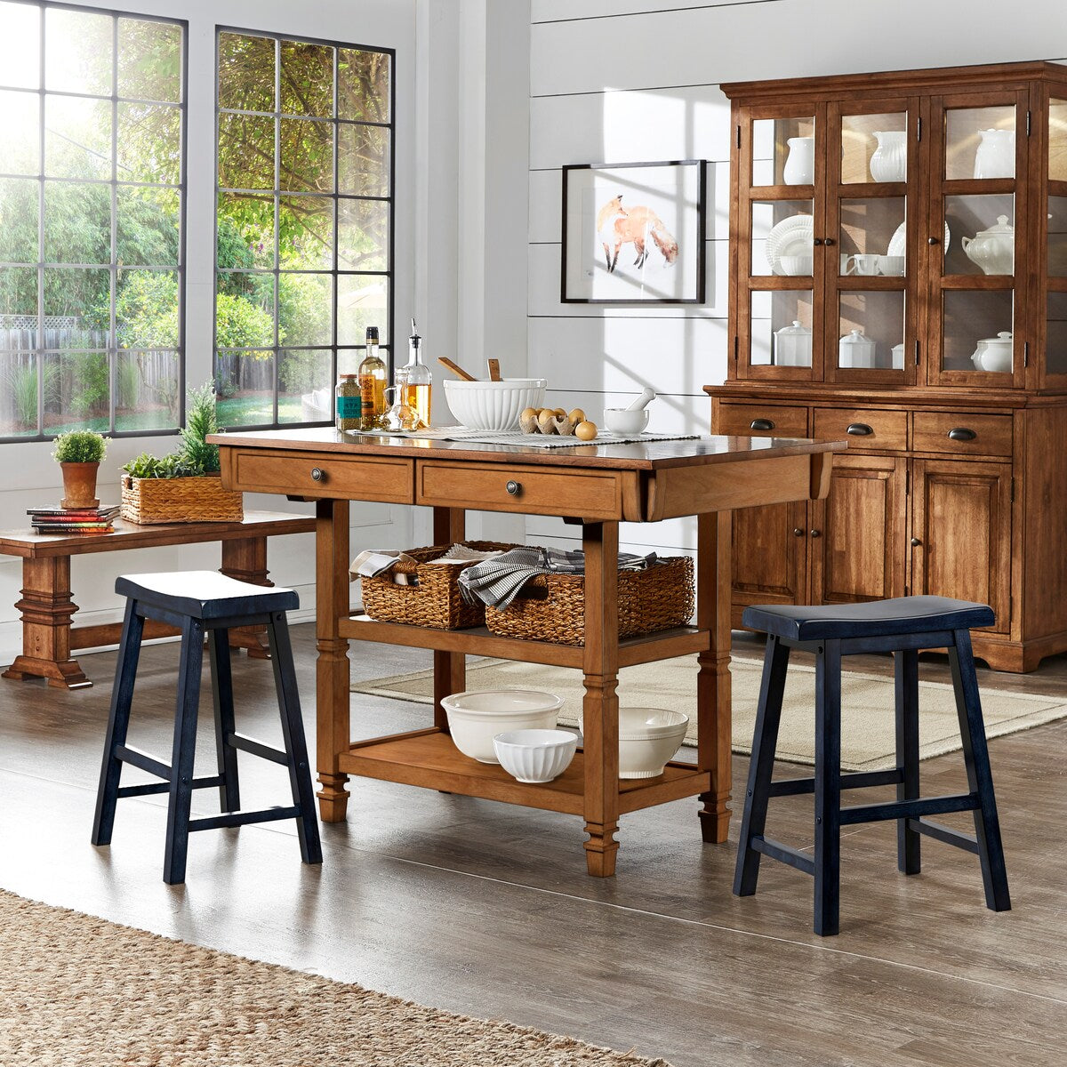 Tabourets de bar sans dossier Salvador II (lot de 2) par iNSPIRE Q Classic