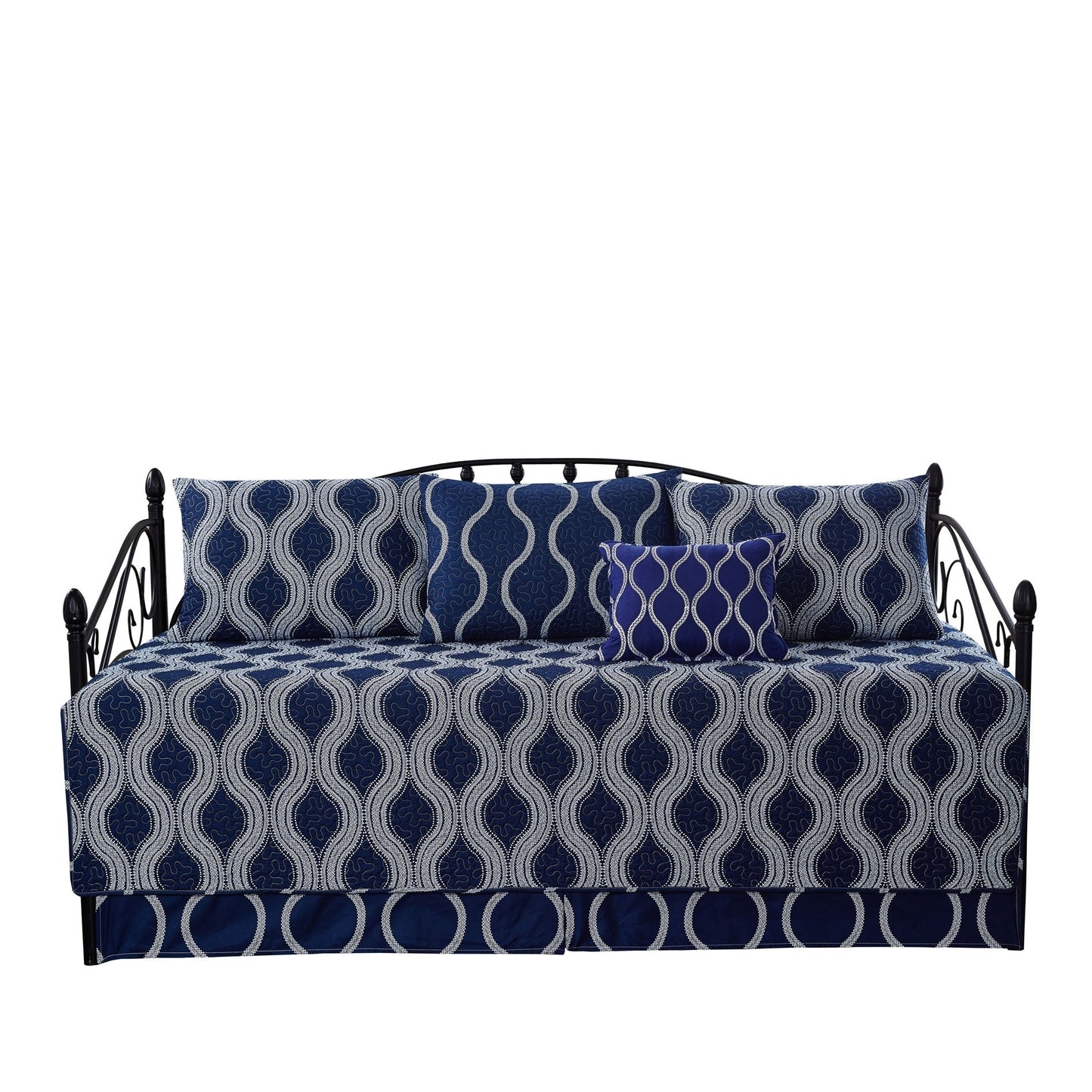 Ensemble de couvre-lit Serenta 6 pièces en mélange de coton pour lit de jour - 75 x 39