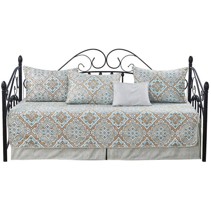 Ensemble de couvre-lit Serenta 6 pièces en mélange de coton pour lit de jour - 75 x 39