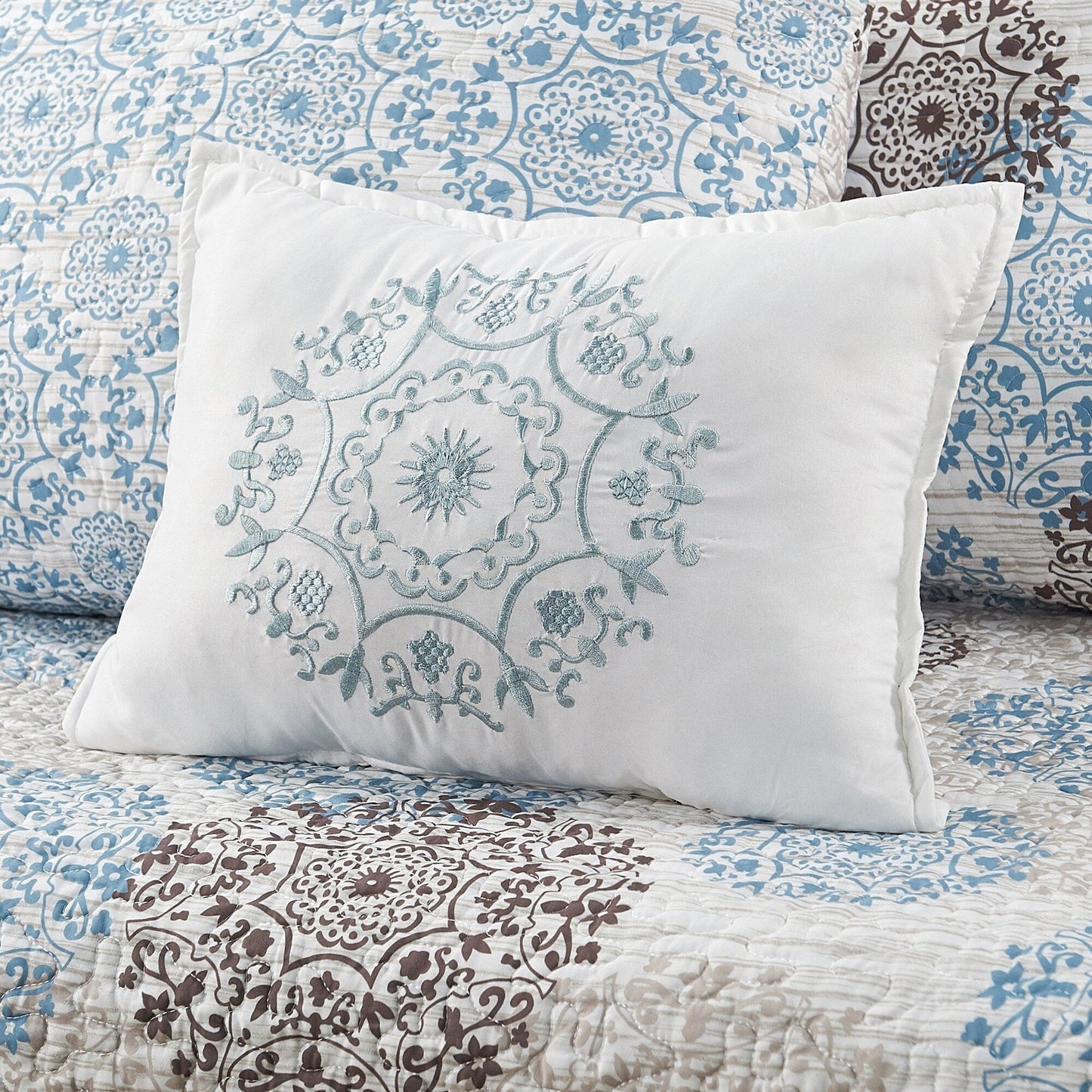 Ensemble de couvre-lit Serenta 6 pièces en mélange de coton pour lit de jour - 75 x 39