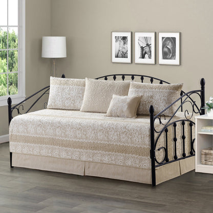 Ensemble de couvre-lit Serenta 6 pièces en mélange de coton pour lit de jour - 75 x 39