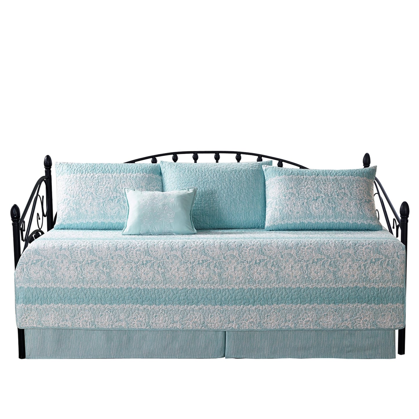 Ensemble de couvre-lit Serenta 6 pièces en mélange de coton pour lit de jour - 75 x 39