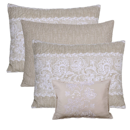 Ensemble de couvre-lit Serenta 6 pièces en mélange de coton pour lit de jour - 75 x 39