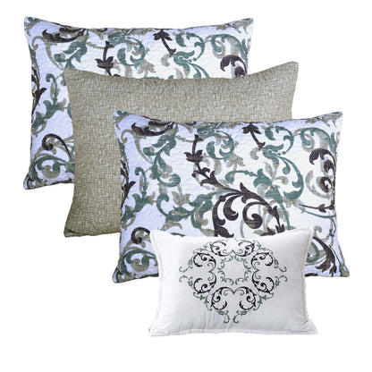 Ensemble de couvre-lit Serenta 6 pièces en mélange de coton pour lit de jour - 75 x 39