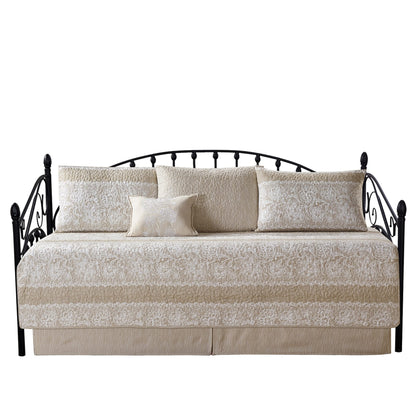 Ensemble de couvre-lit Serenta 6 pièces en mélange de coton pour lit de jour - 75 x 39