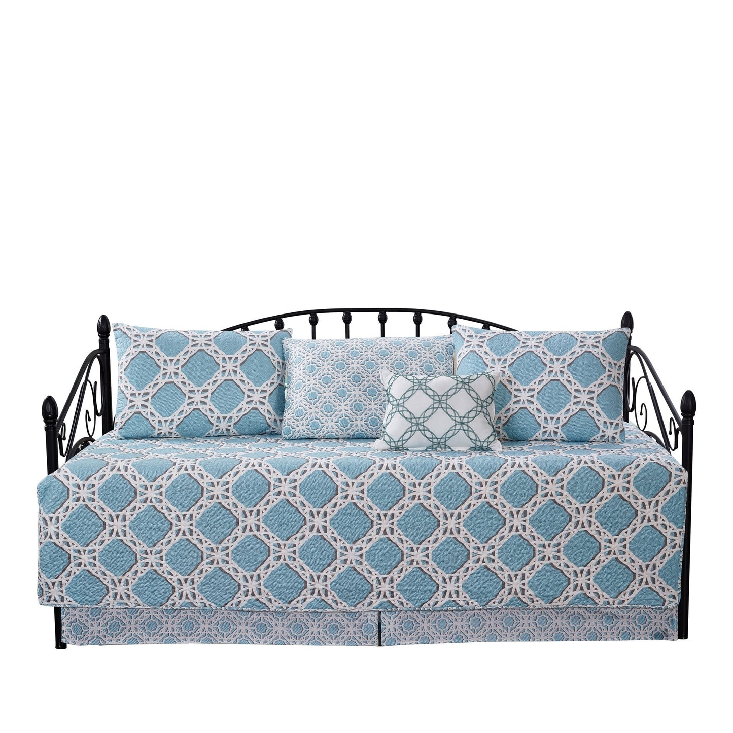 Ensemble de couvre-lit Serenta 6 pièces en mélange de coton pour lit de jour - 75 x 39