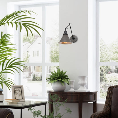 Ensemble de 2 appliques murales modernes à bras articulé réglable Malryn, à brancher ou à câblér