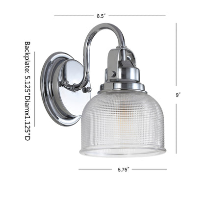 Applique murale LED Shirley en métal et verre, par JONATHAN Y