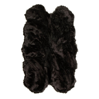 Tapis en fausse fourrure de mouton Silver Orchid Parrott