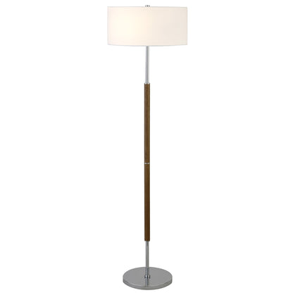 Lampadaire Simone à 2 lumières avec abat-jour en tissu