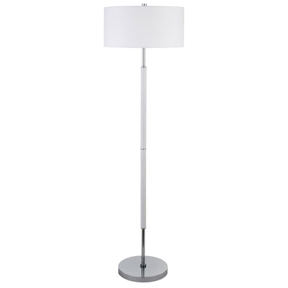Lampadaire Simone à 2 lumières avec abat-jour en tissu