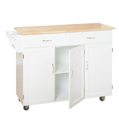 Chariot de cuisine Simple Living Addie avec plateau en bois