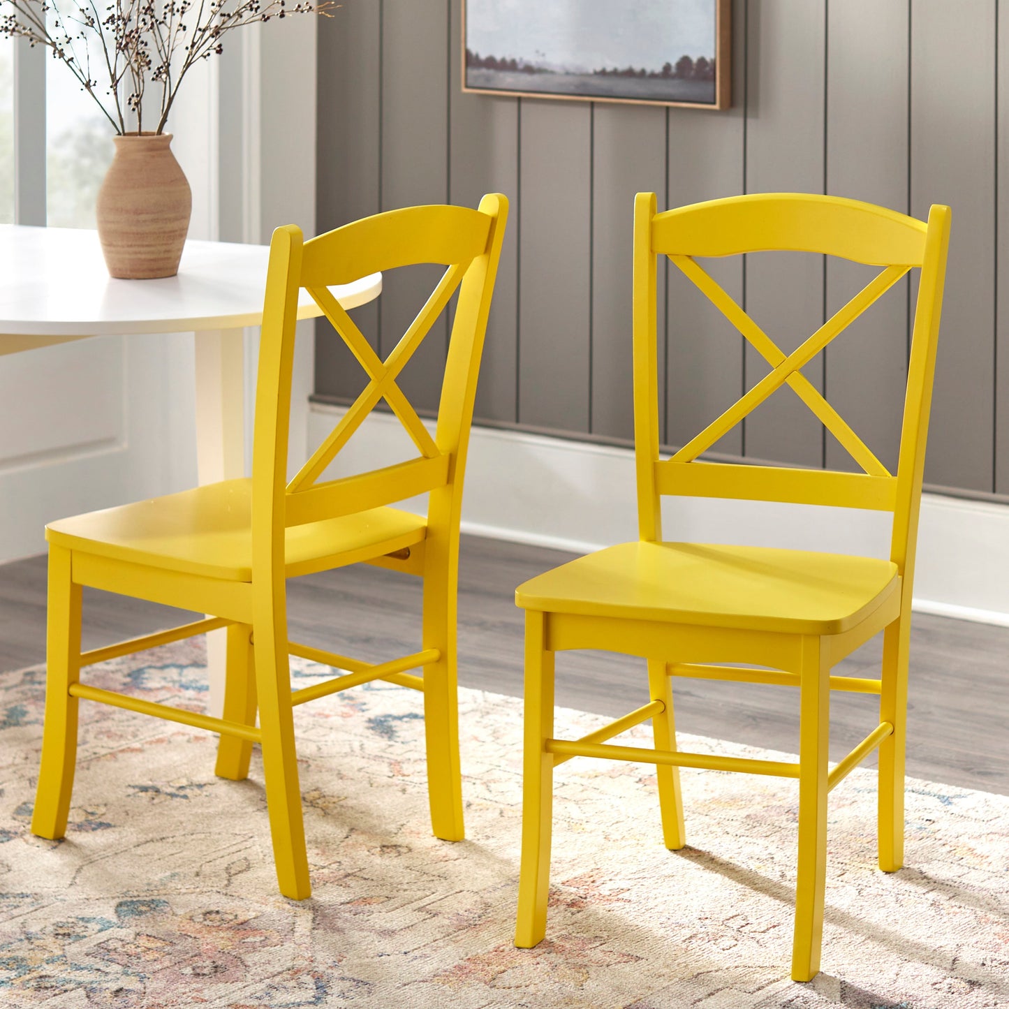 Chaises de salle à manger style cottage champêtre (lot de 2)