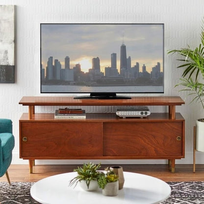 Meuble TV en bois Margo de style moderne du milieu du siècle de Simple Living