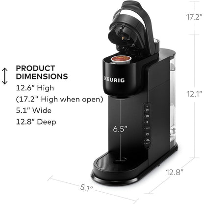 Cafetière à dosettes K-Cup individuelles, 3 tailles de tasse, café corsé, réservoir de 1,25 L, noire