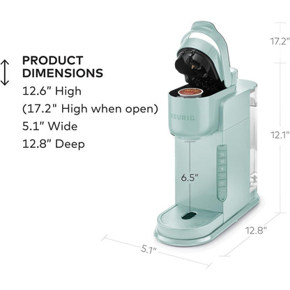 Cafetière à dosettes K-Cup individuelles, 3 tailles de tasse, café fort, réservoir de 1,25 L, menthe