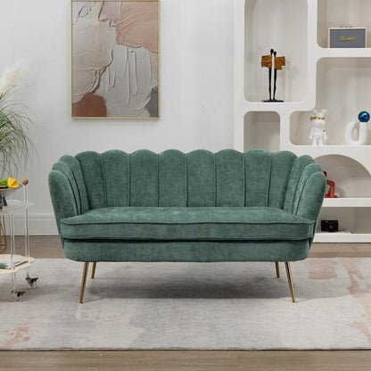 Petit canapé deux places Mini Room avec pieds en métal doré - 2 places