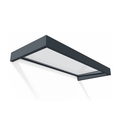 Auvent de porte et fenêtre Sophia 3 pi Gris Transparent