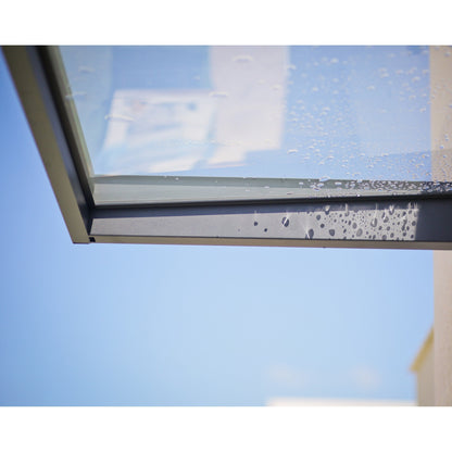 Auvent de porte et fenêtre Sophia 3 pi Gris Transparent