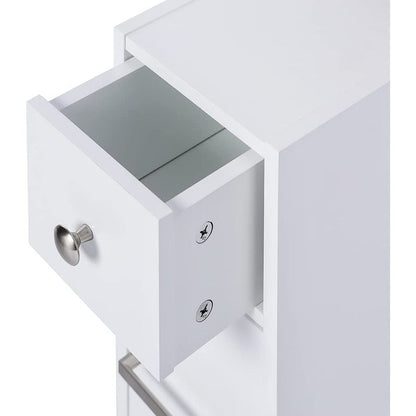 Meuble de rangement de salle de bain Spirich Home Slim, porte-papier toilette sur pied, tiroir coulissant pour meuble de salle de bain