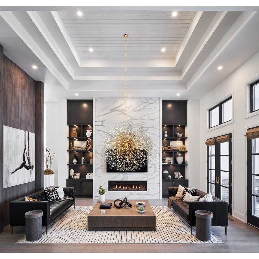 Lustre Starburst 47 de large, luminaire en cristal