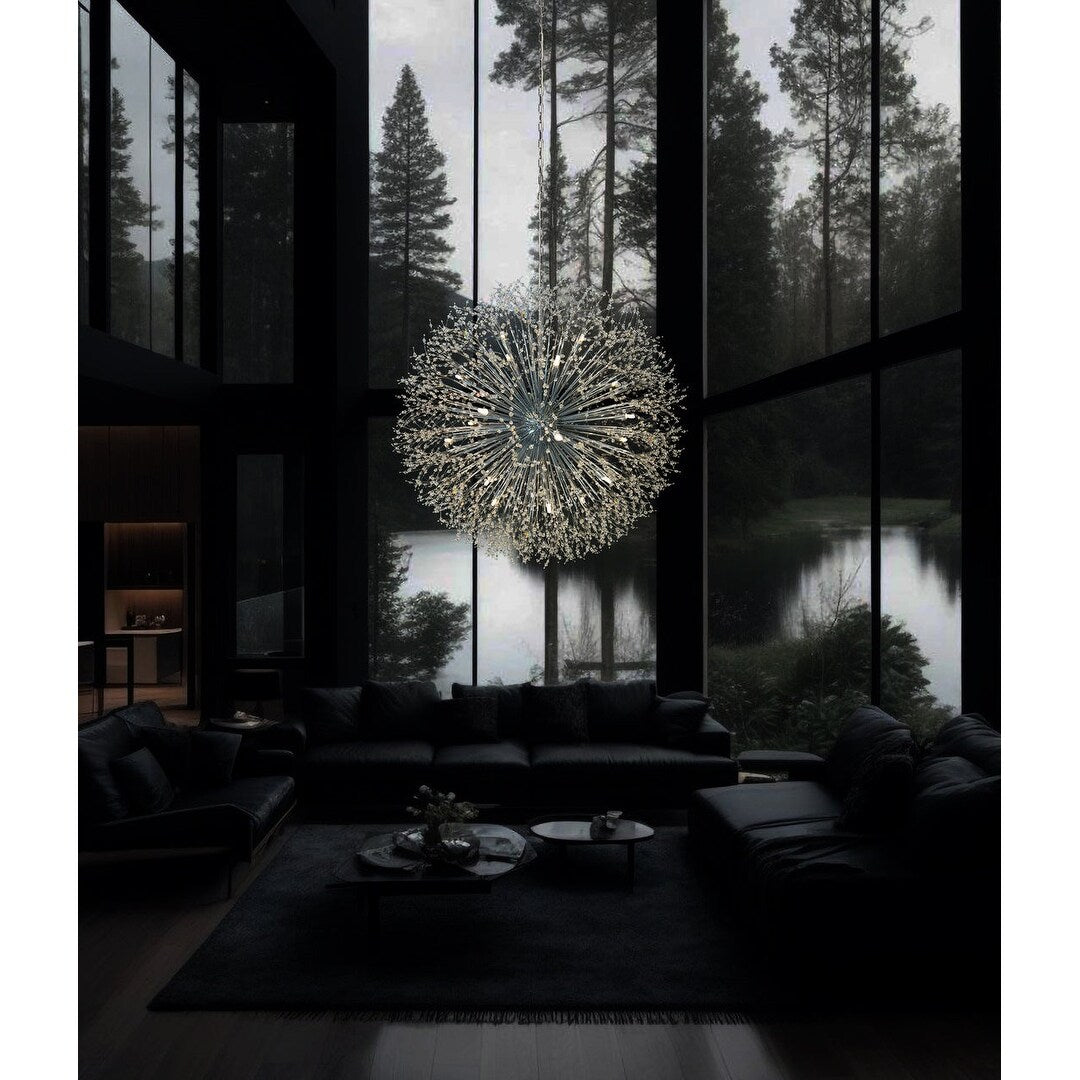 Lustre Starburst 47 de large, luminaire en cristal